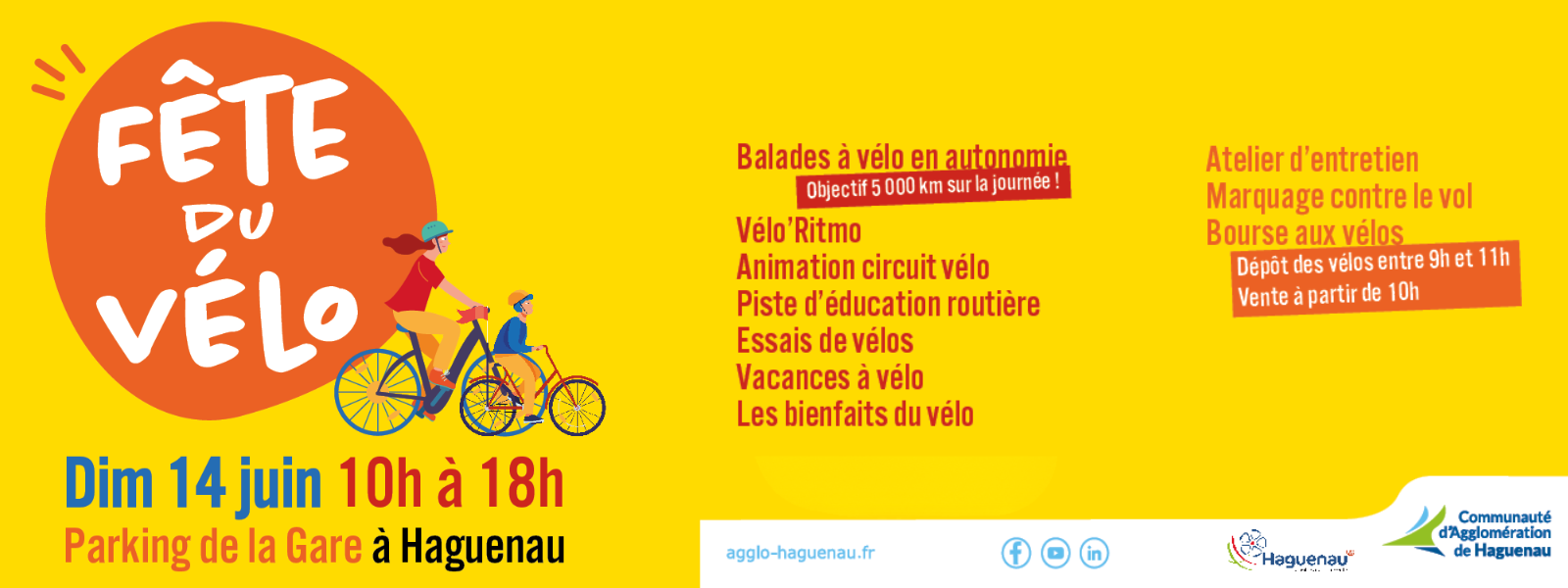 Fête du vélo dimanche 14 juin