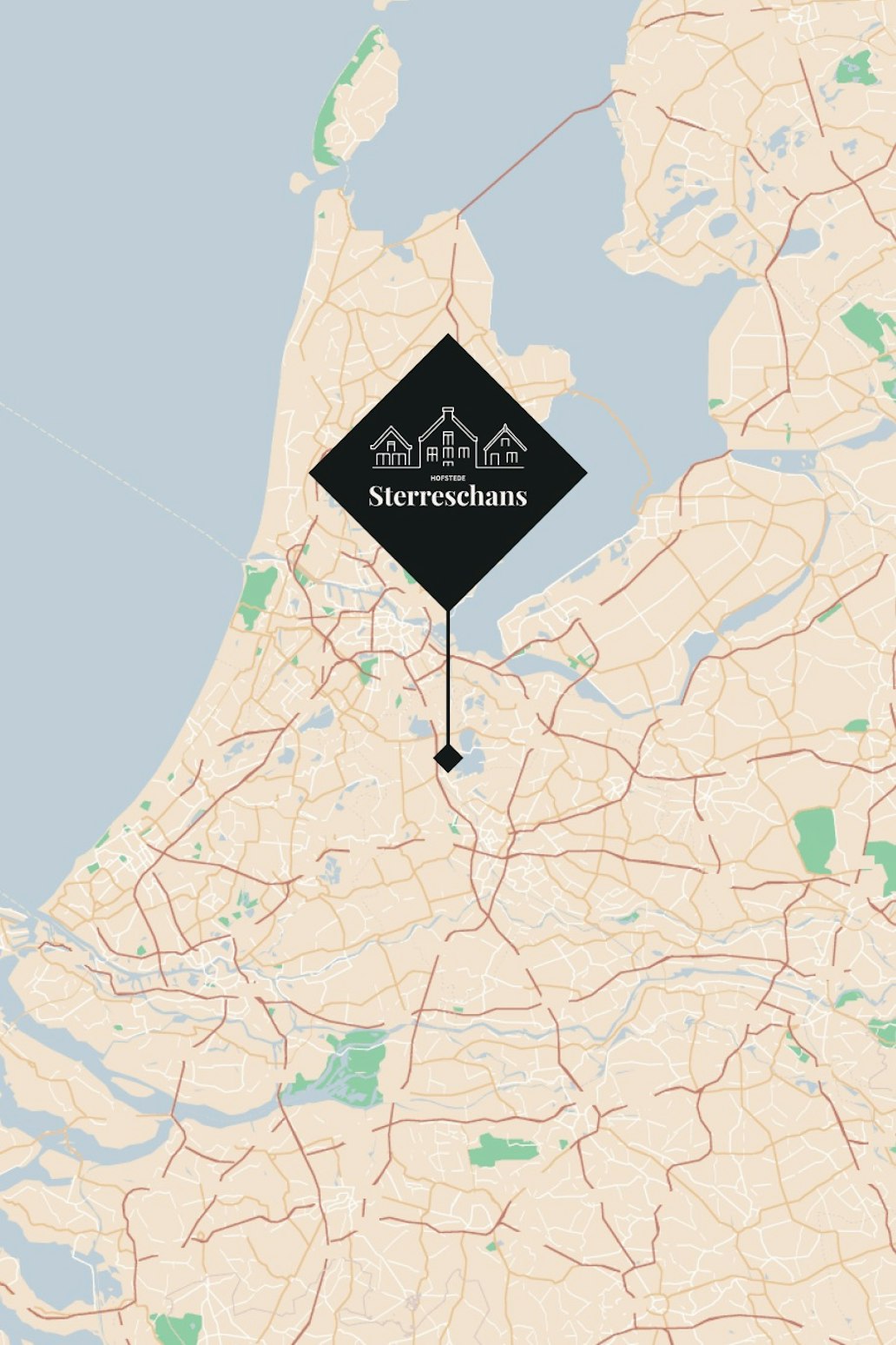Sterreschans op de kaart van Nederland