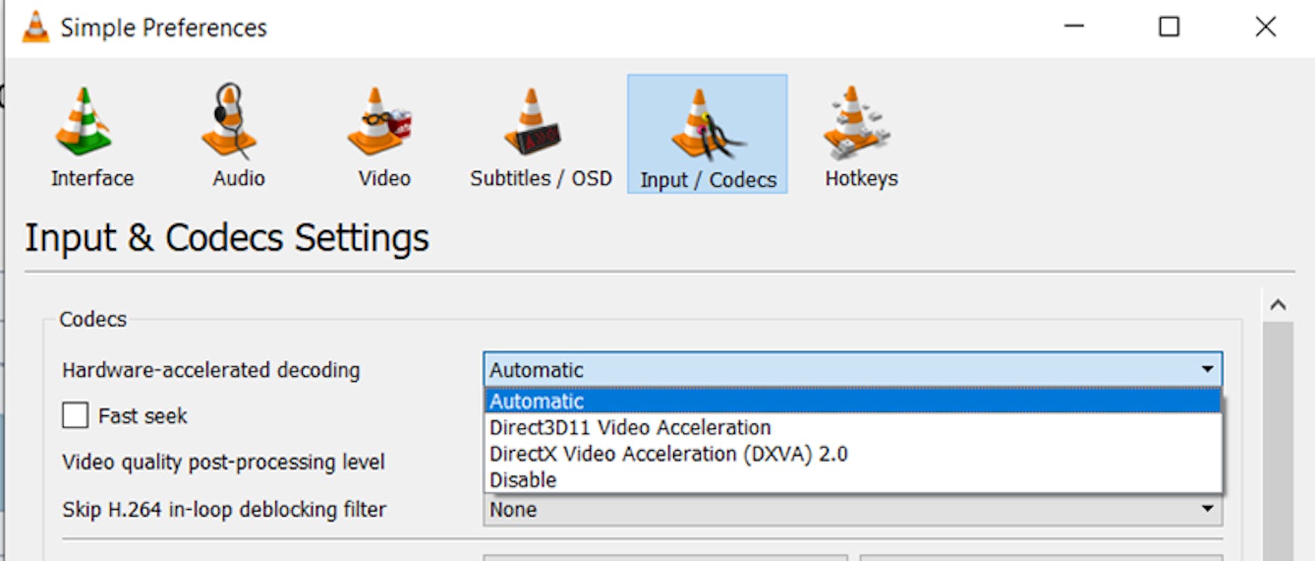 VLC media player energy optimization with GPU |