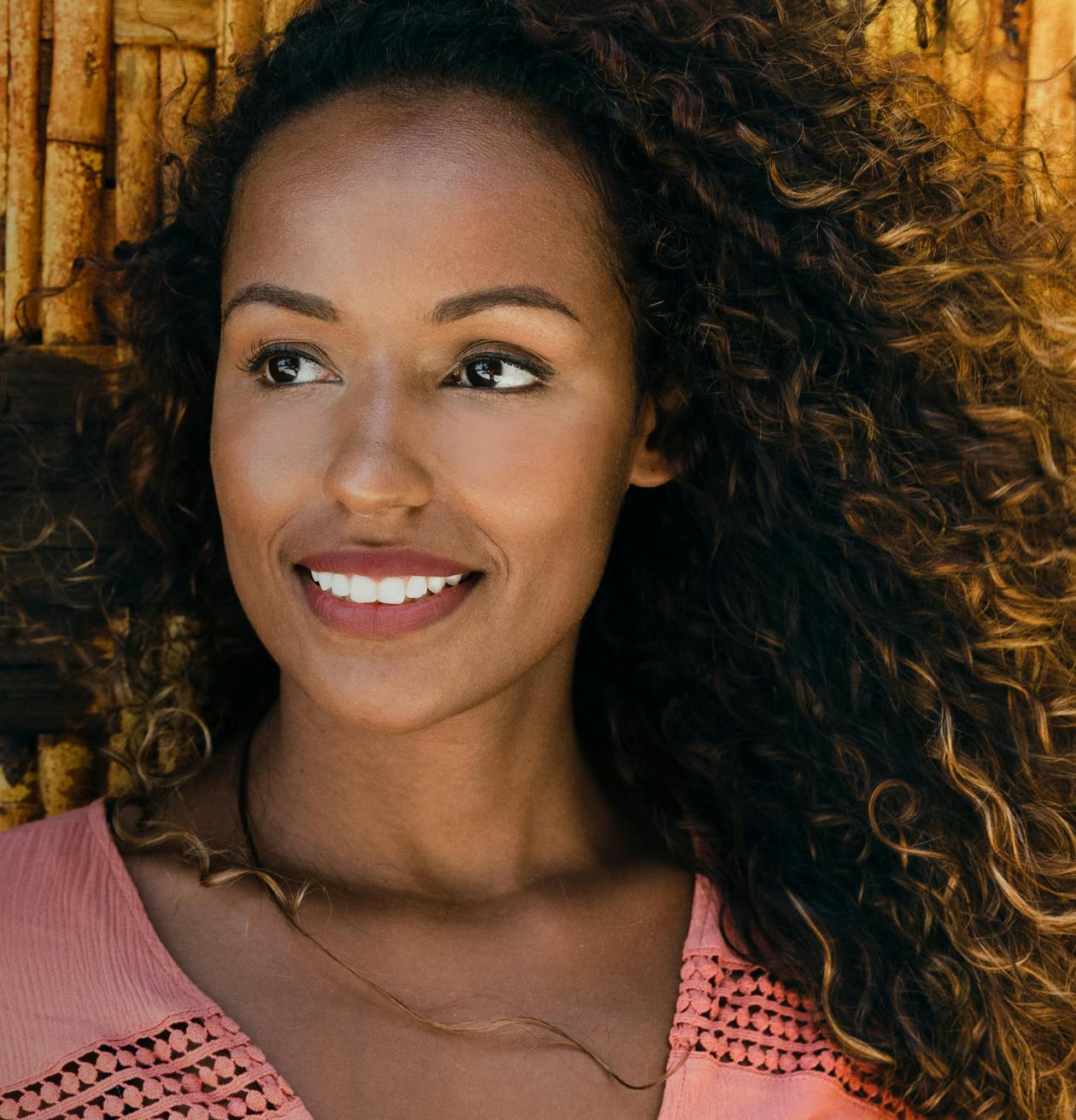 Beautiful woman young smiling