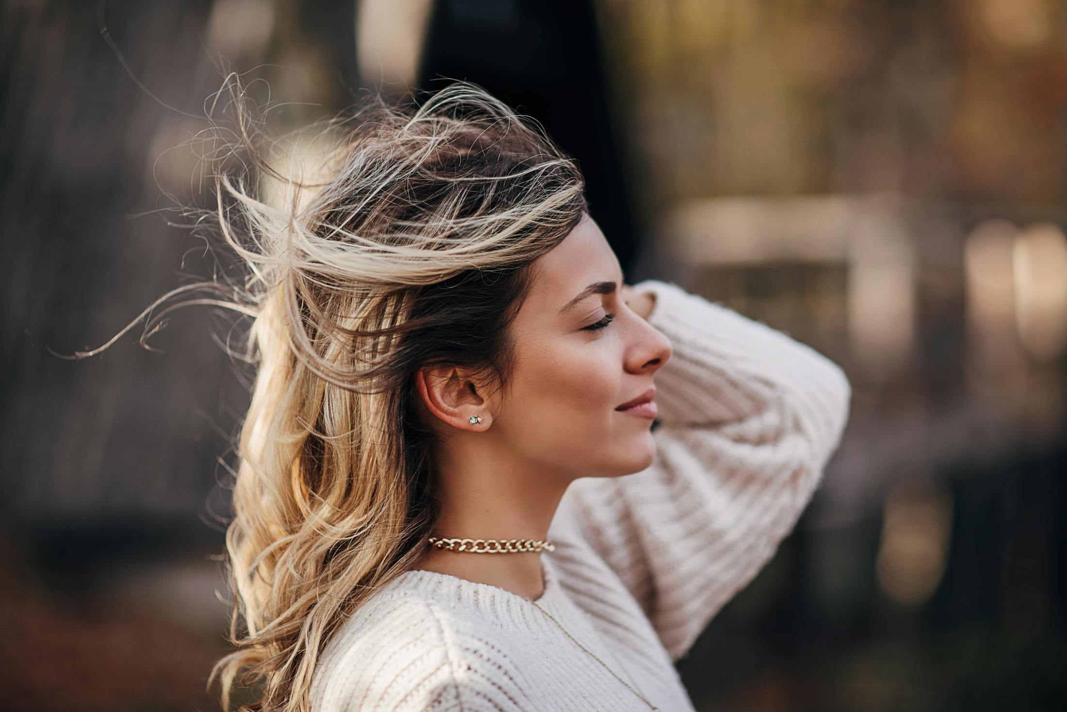 young woman outside