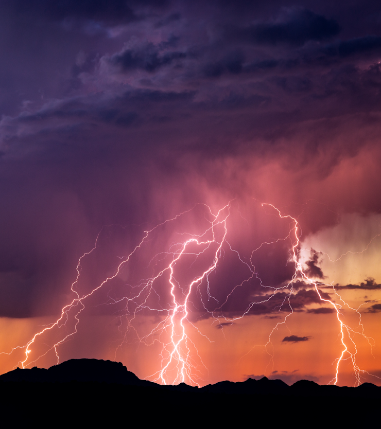 Dangerous lightning storm