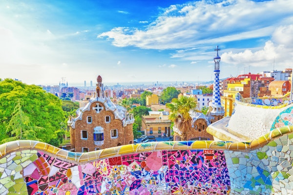 Park Guell in Barcelona, Spain