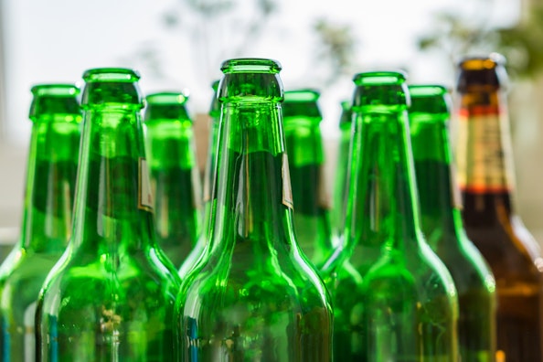 Cluster of beer bottles