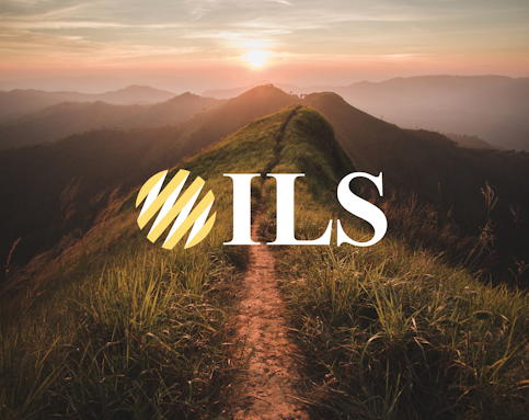 Mountain background with ILS logo
