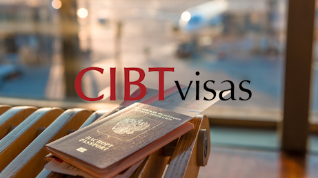 CIBT Logo with passport background