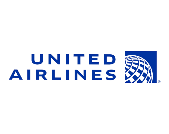 The logo of United Airlines