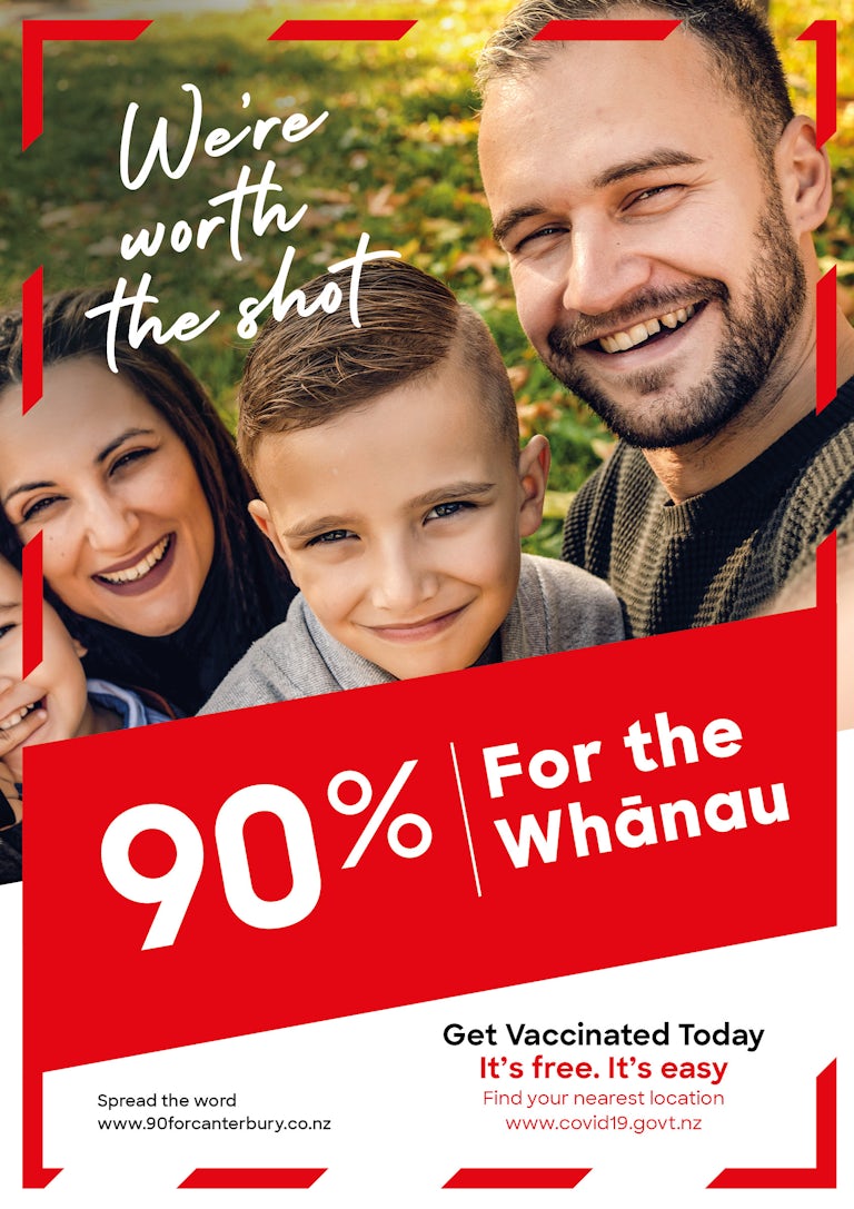 We're worth the shot. 90% for the Whānau