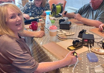 Woman at The Men's Shed