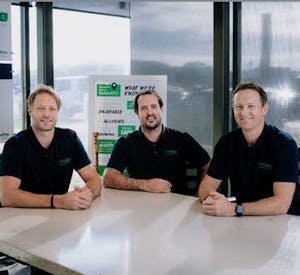 Andrew Buttimore, Jamie Buttimore and Keir Bettley at Signature Homes Waikato