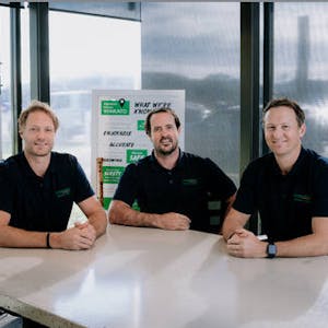 Andrew Buttimore, Jamie Buttimore and Keir Bettley at Signature Homes Waikato