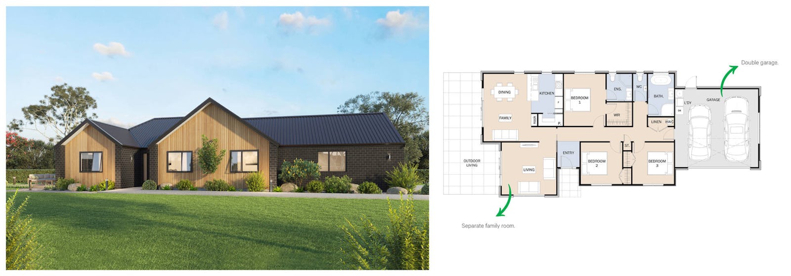 family home, family house plan