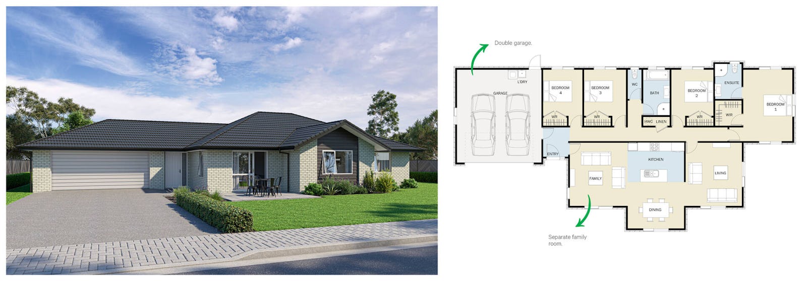 family home, family house plan