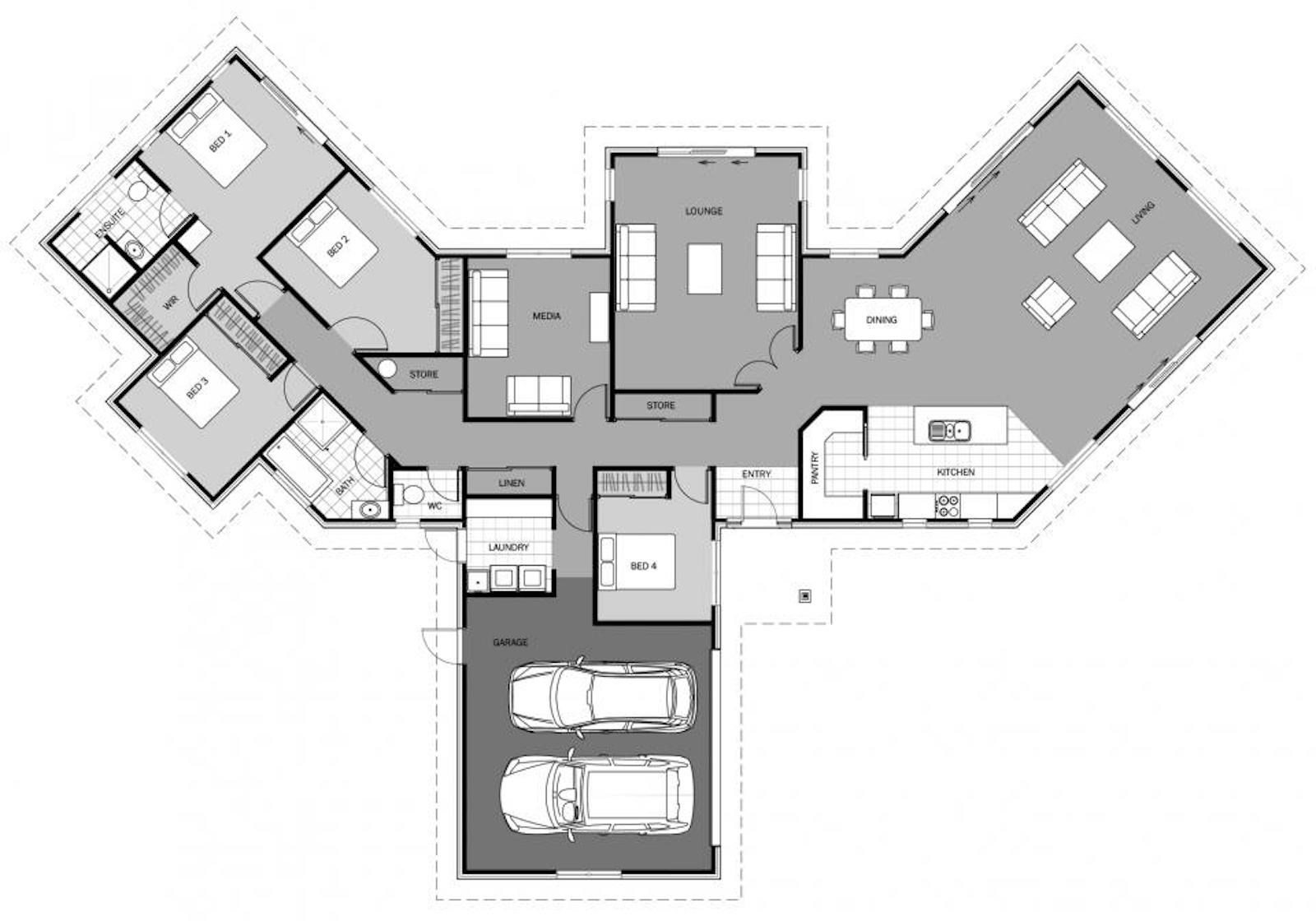 The Macauley Floor Plan - 3-4 bedroom home from our  Pacific Collection.
