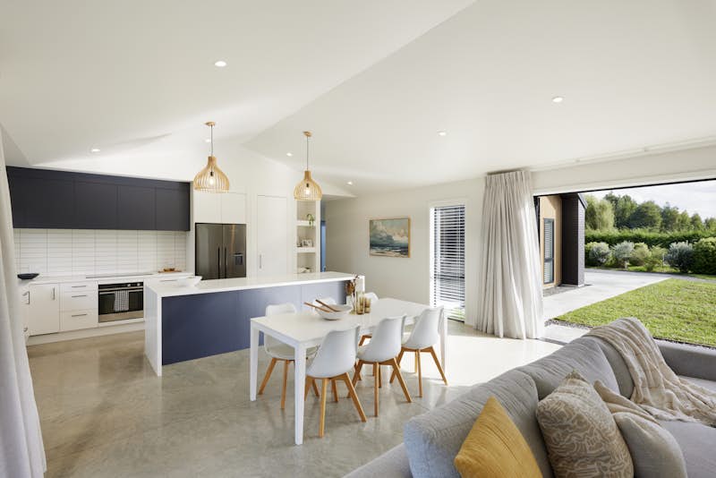 new home build, design and build, open plan living area, interior design, modern kitchen