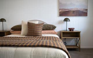 Feature wall in bedroom