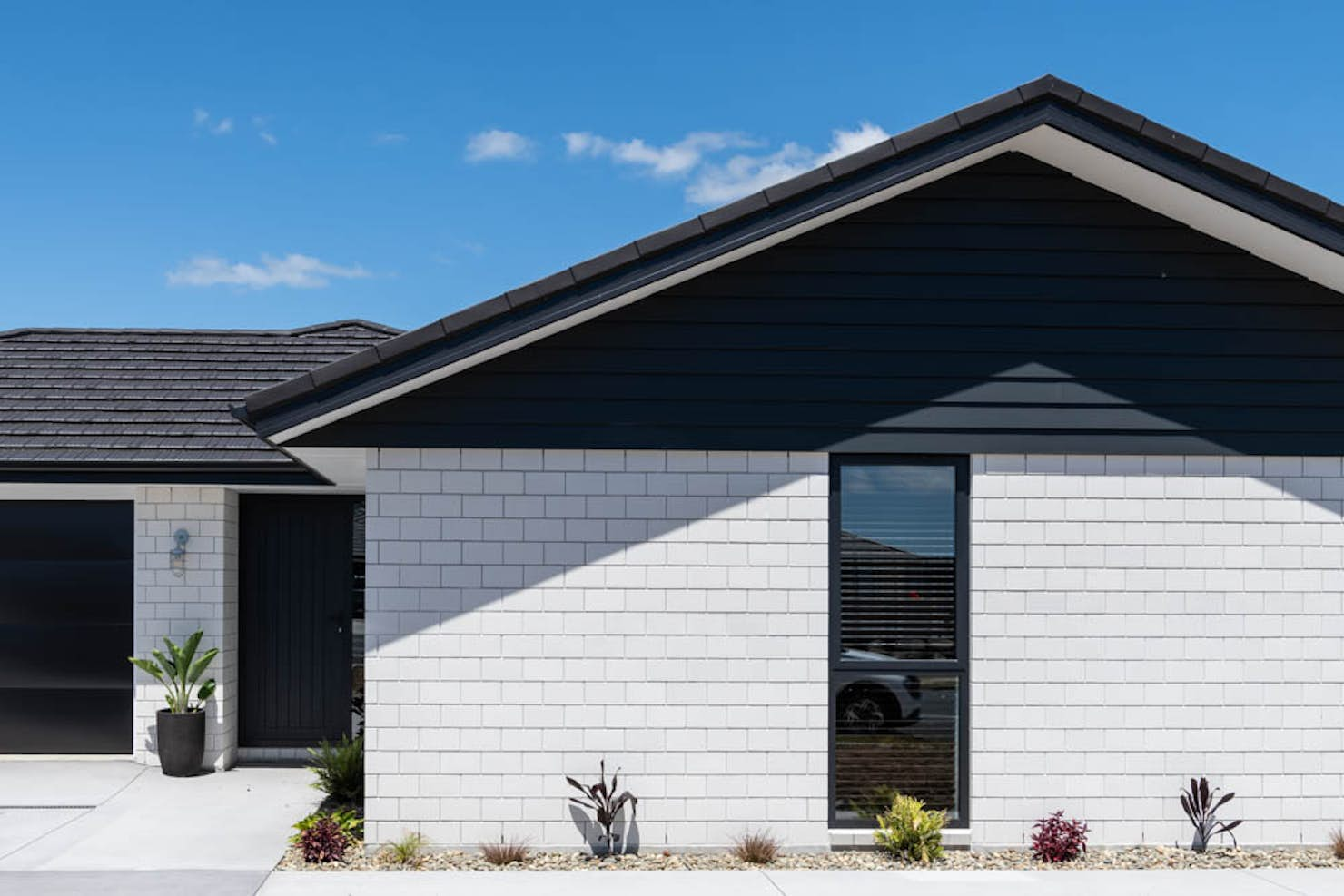 White brick exterior