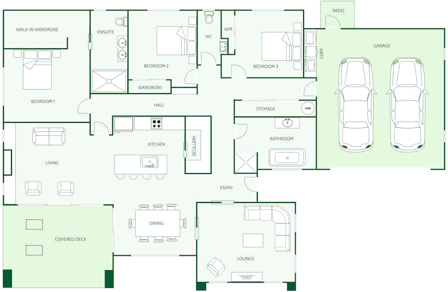 Three bedroom Signature Homes house plan