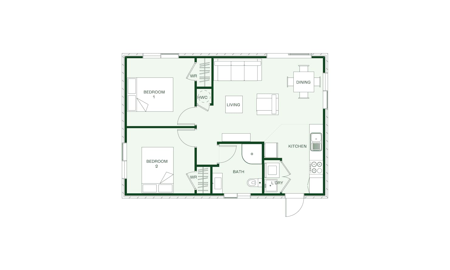 Small house plan design ideal for a minor dwelling
