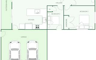 Signature Homes three bedoom minor dwelling house plan with double car garaging