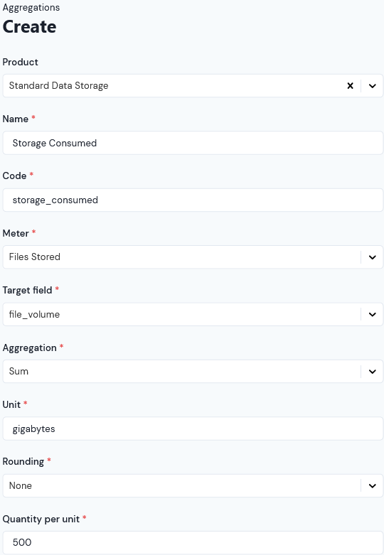 Create an aggregation | m3ter dashboard