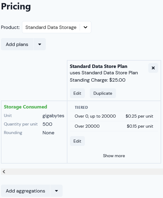 Setting up Standard Plan | m3ter dashboard