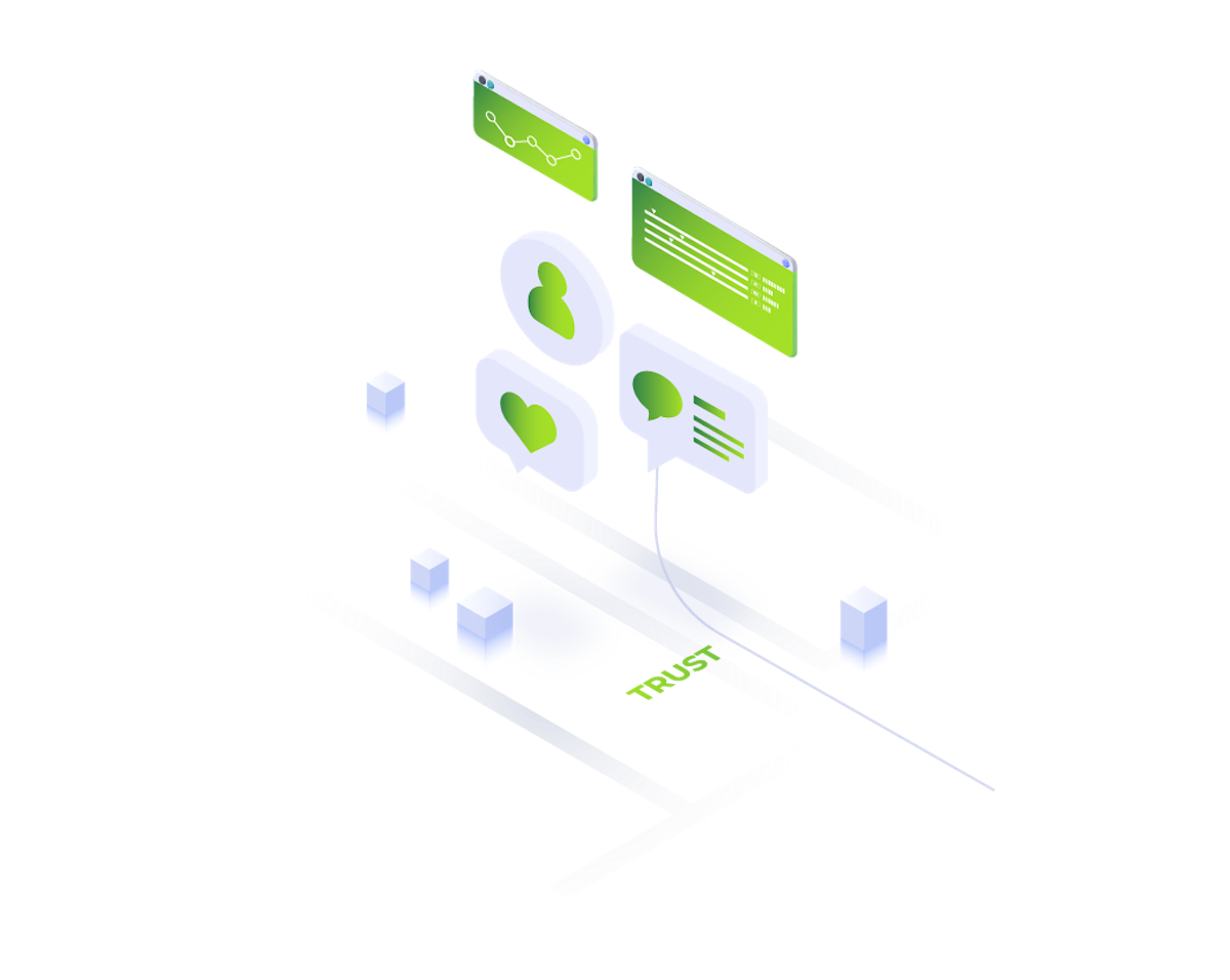 Illustration showing trust in m3ter