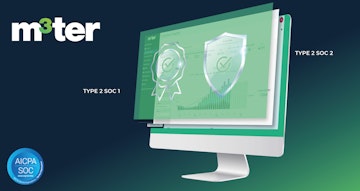 m3ter branded graph showing Type 2 SOC1 & 2