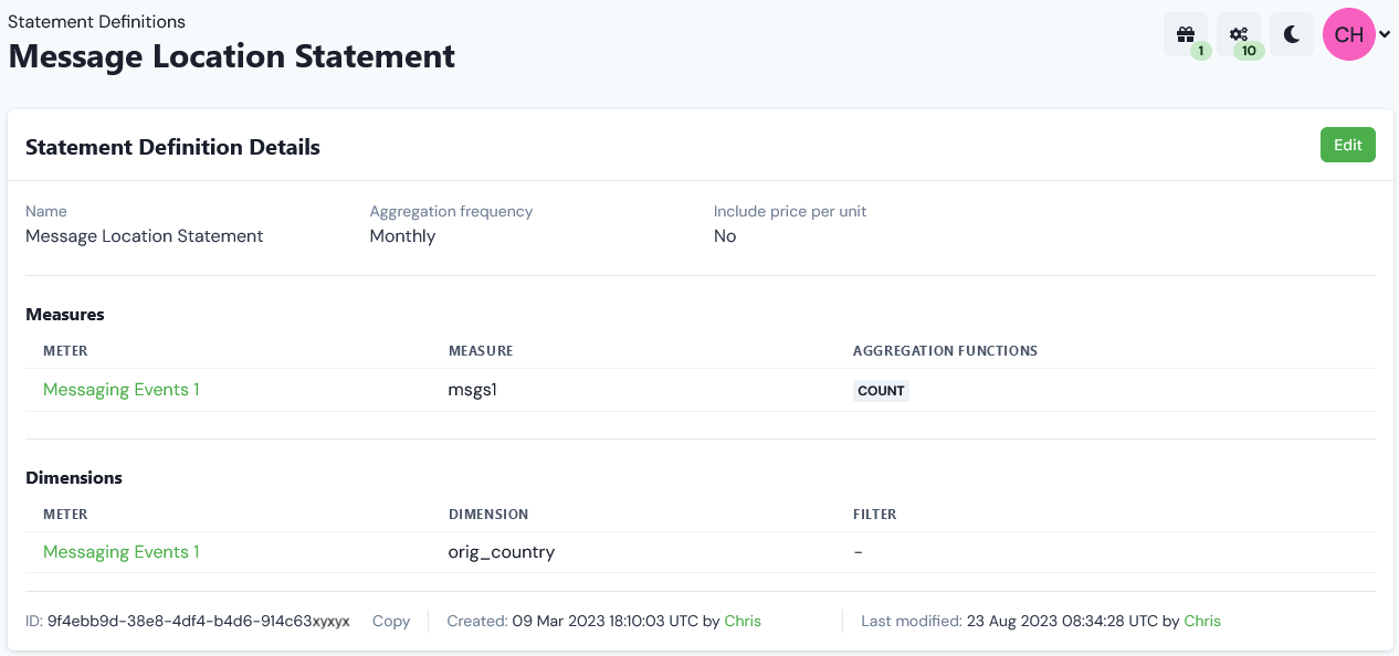 Working with Bill Statements m3ter Documentation