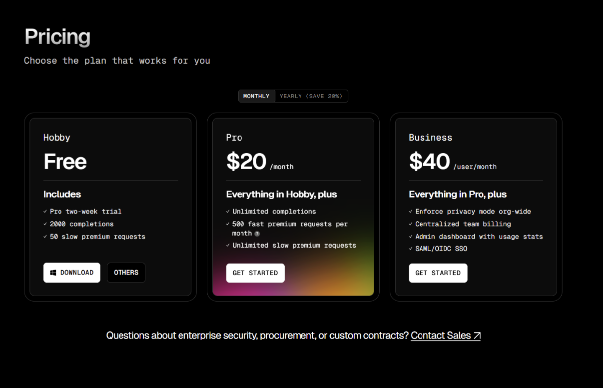 Anysphere pricing