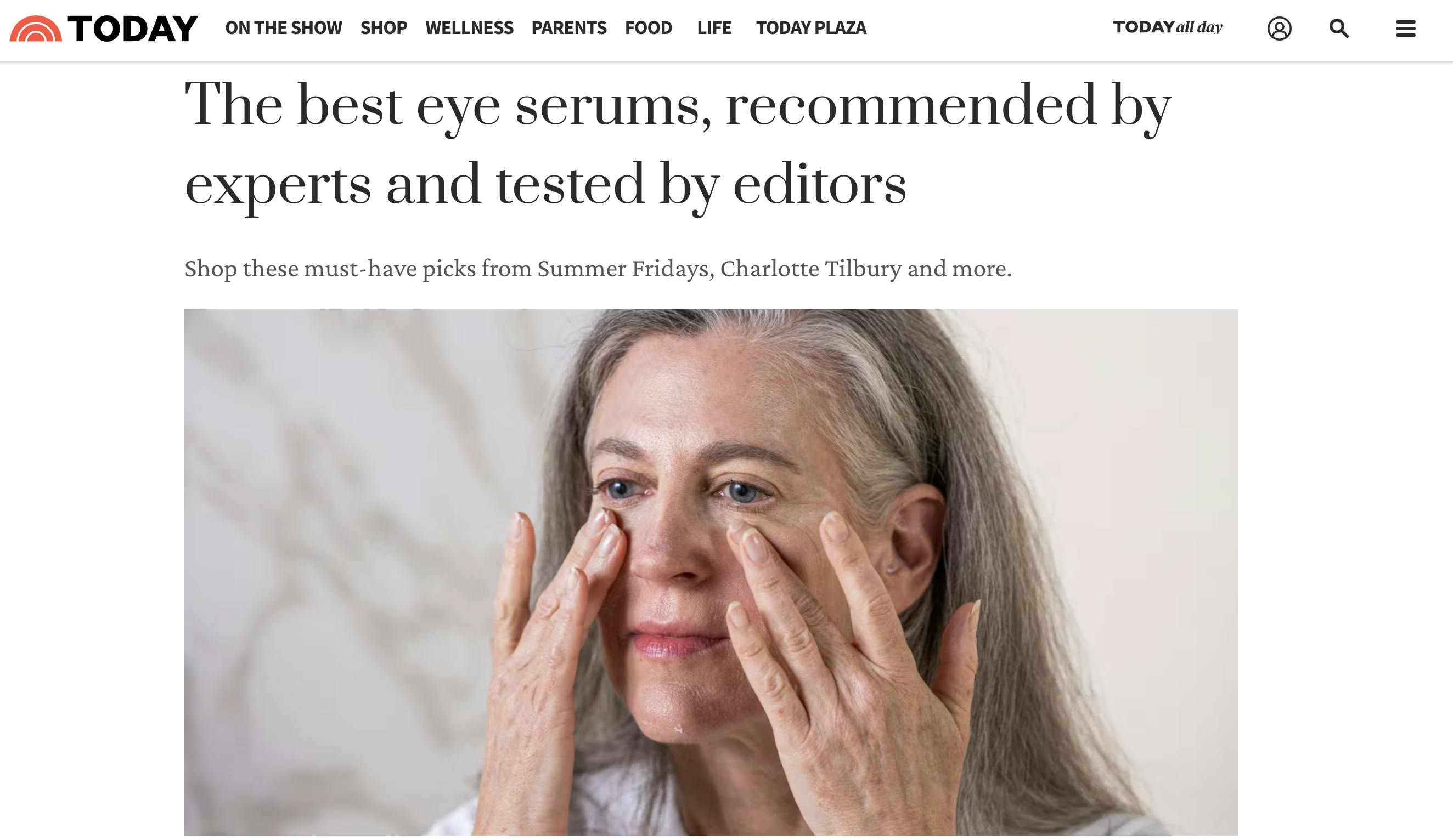 Today: The best eye serums, recommended by experts and tested by editors