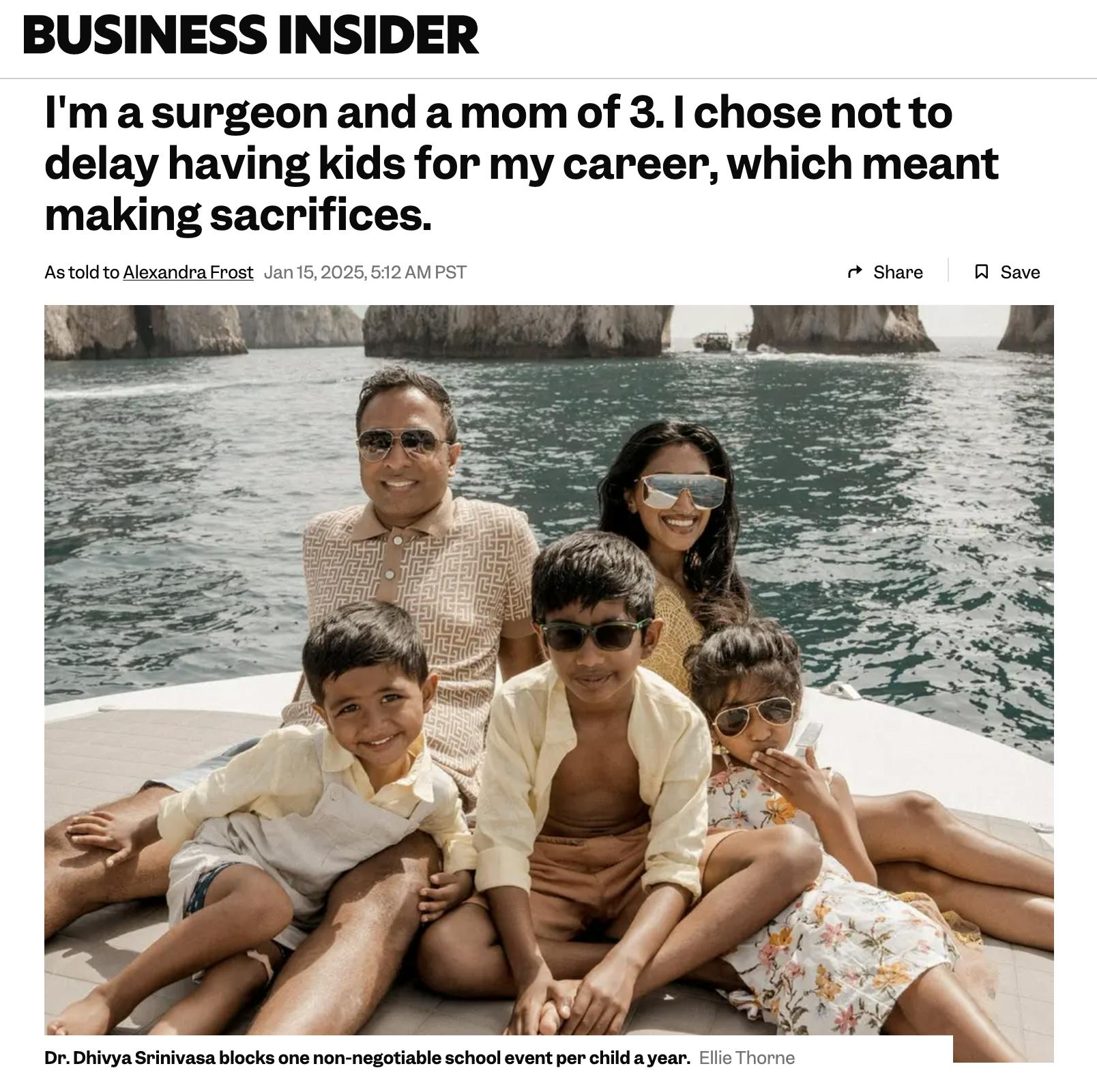 Business Insider: I'm a surgeon and a mom of 3. I chose not to delay having kids for my career, which meant making sacrifices.
