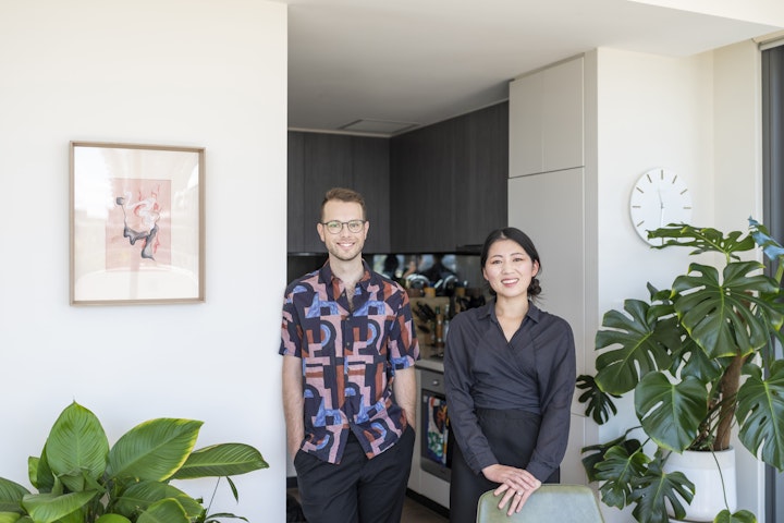 Tiffany and Jono in their Waterloo apartment, GreenPower customers