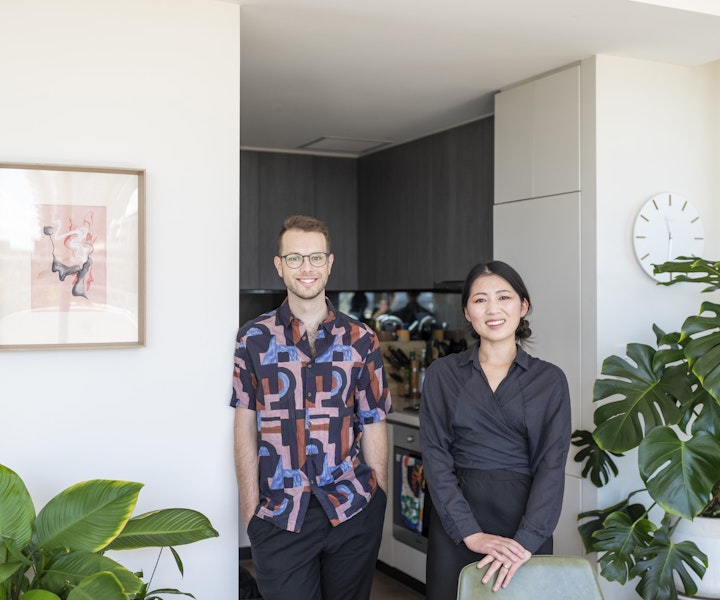 Tiffany and Jono in their Waterloo apartment, GreenPower customers