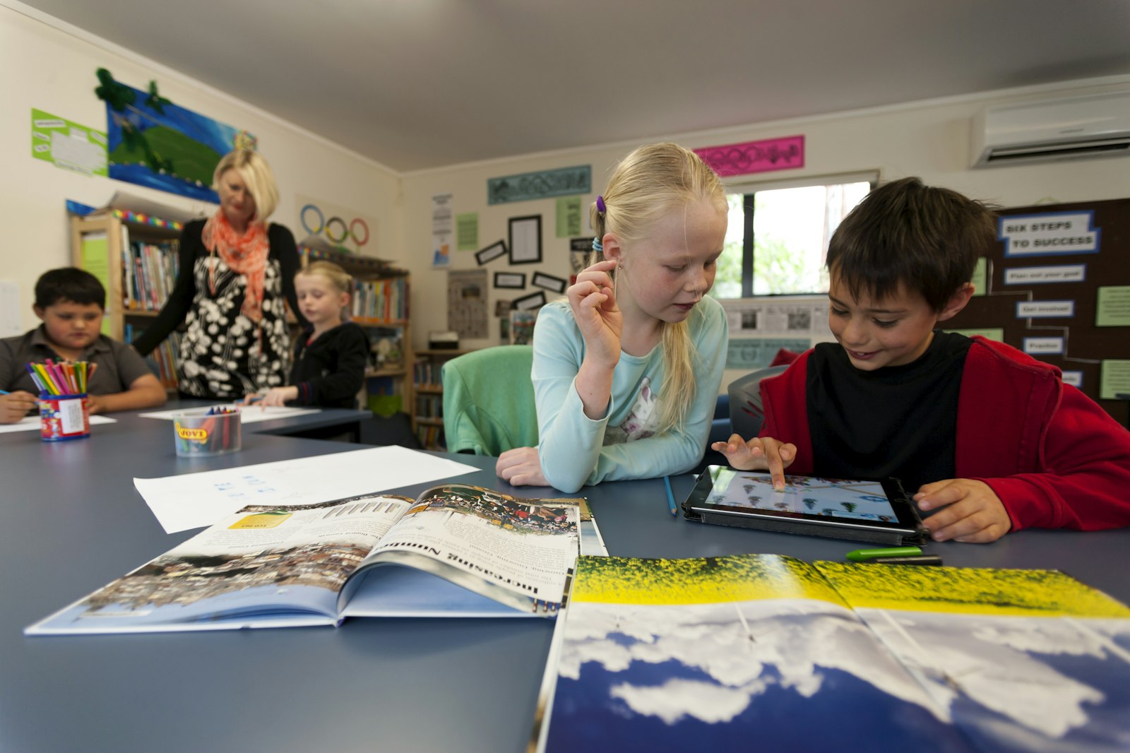 Students using iPad