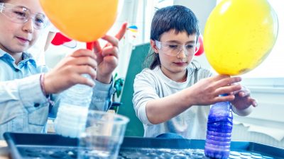 Students in the science lab