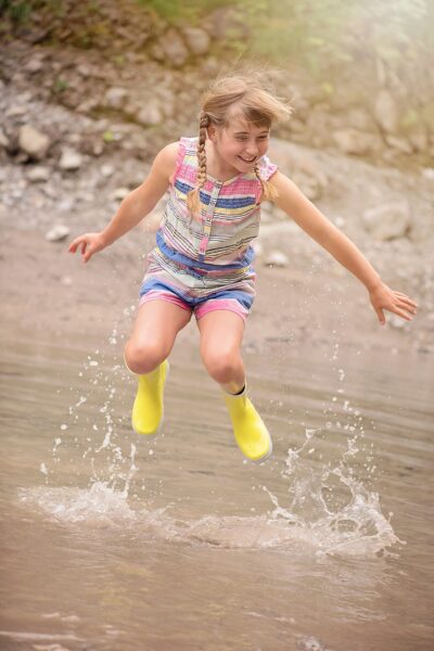 Playing in the river