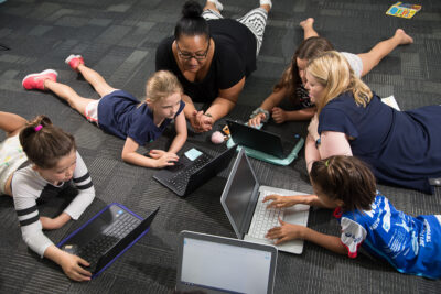 Students on laptops