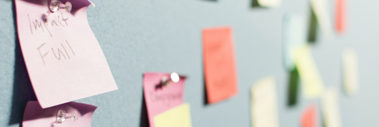 post-its on wall