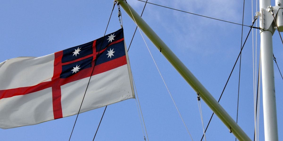 Flag on a flagmast