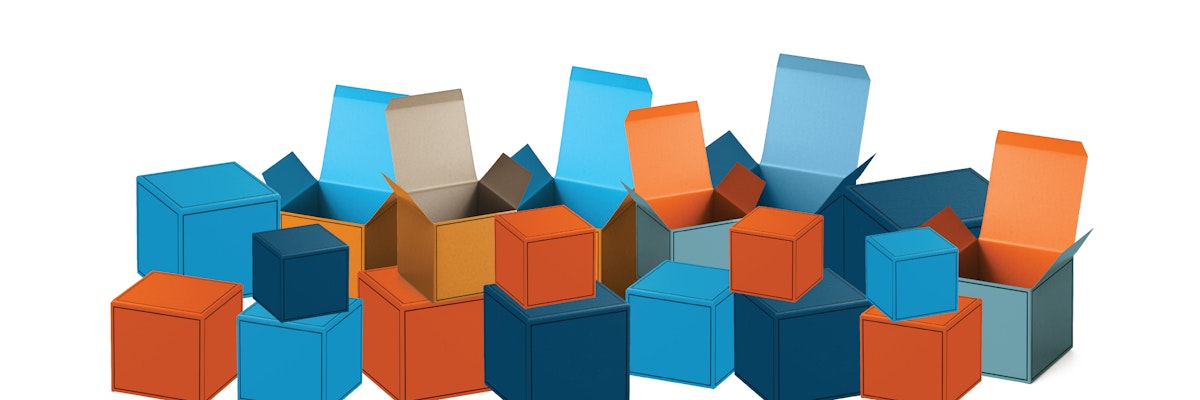 Many coloured boxes