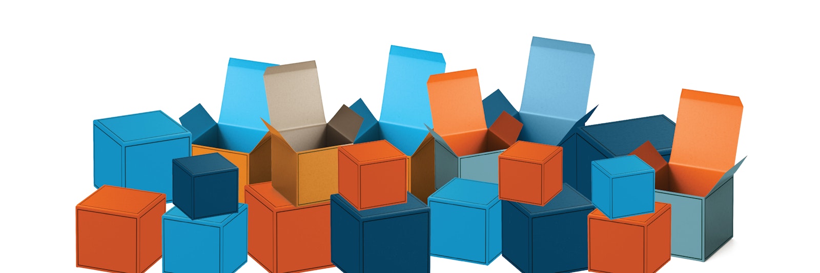Many coloured boxes