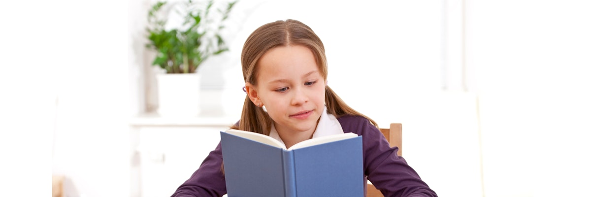 Girl reading a book