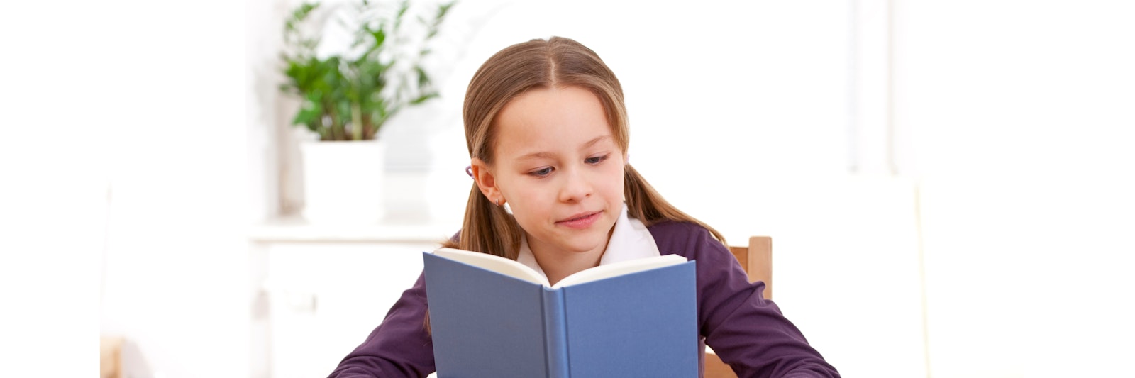 Girl reading a book