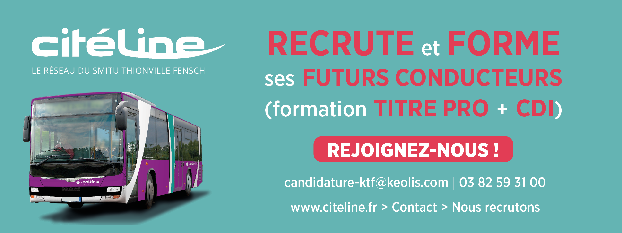 Nous recrutons et formons les conducteurs de demain