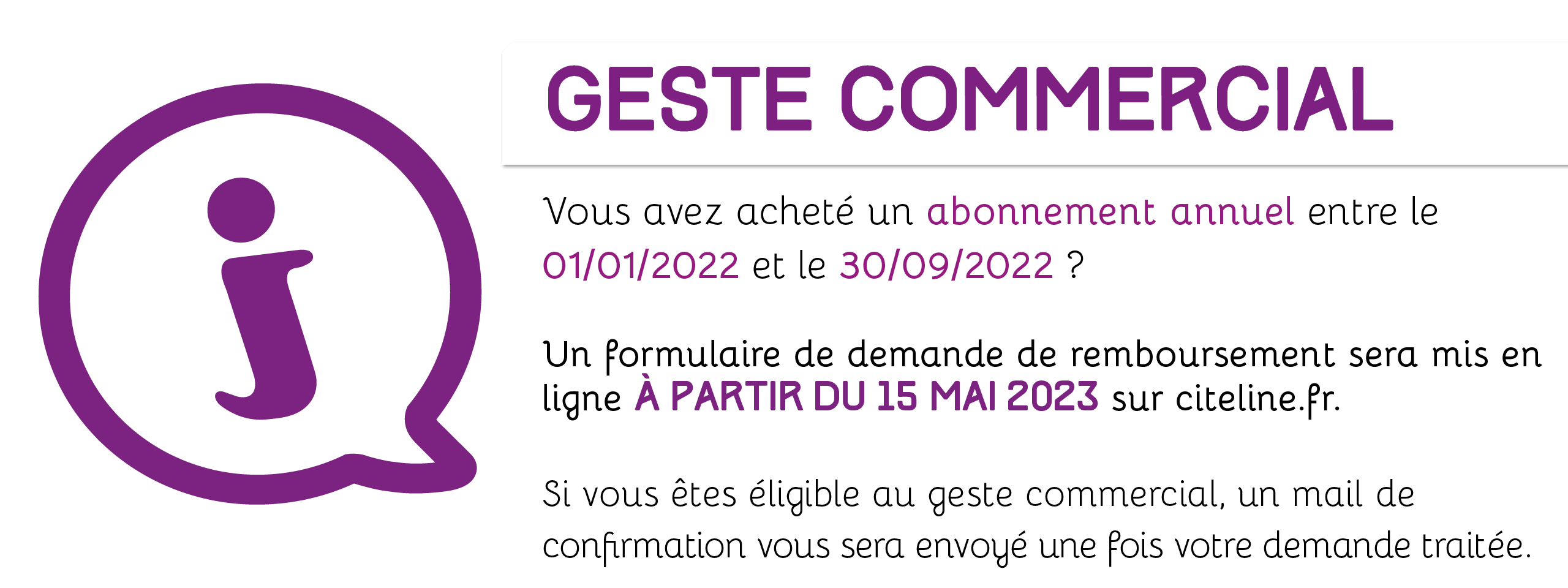 Geste Commercial à partir du 15 mai