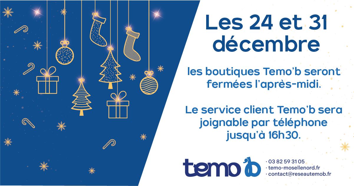 Bannière fonctionnement 24 et 31 décembre