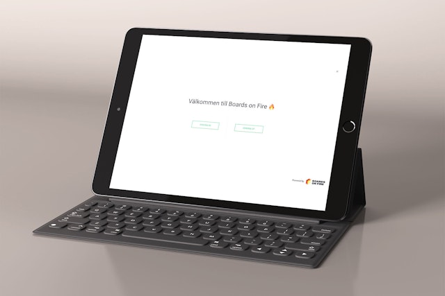 Mockup of the visitor's module on an ipad.