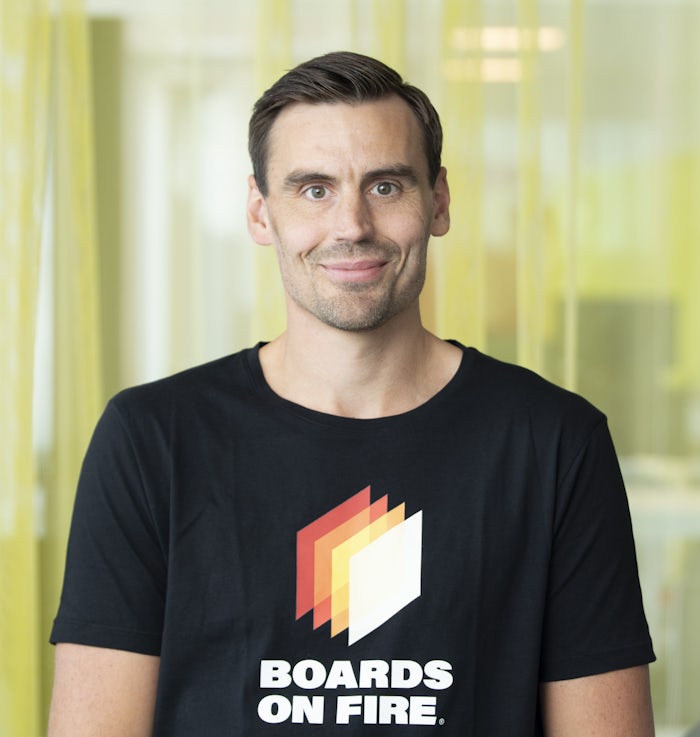 Portrait photo of Anton Jarl Rudenborg, sales manager at Boards on Fire.