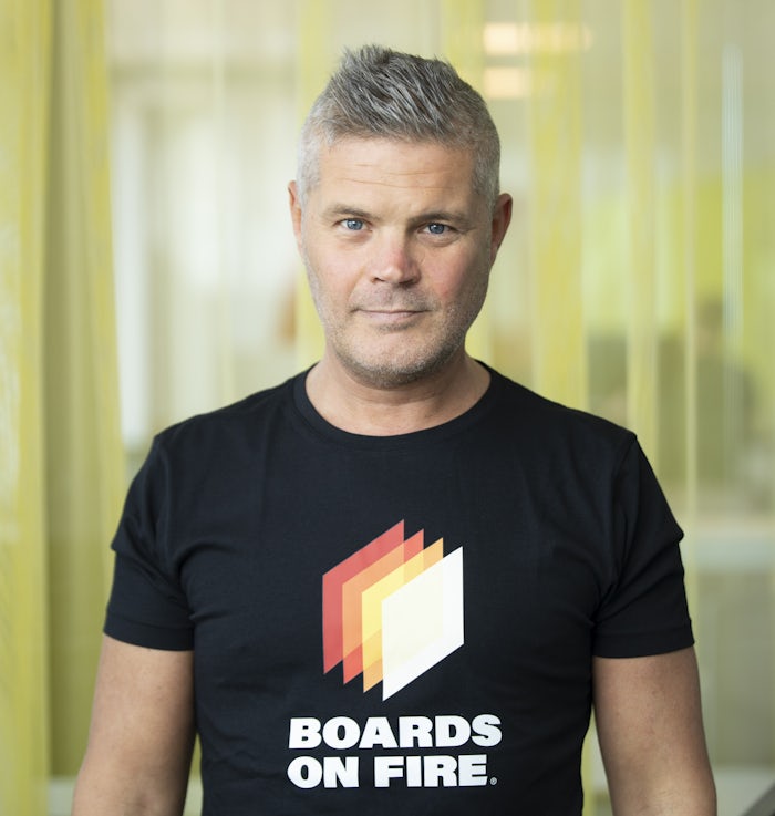 Portrait photo of Emil Palrén, designer at Boards on Fire.